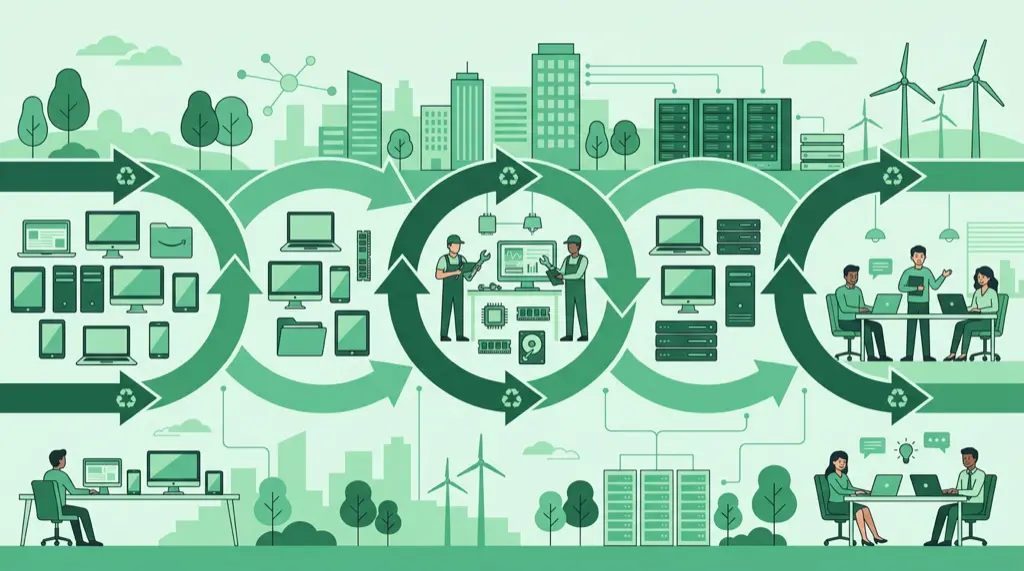 Secure ITAD lifecycle with sanitization before refurbishment and recycling
